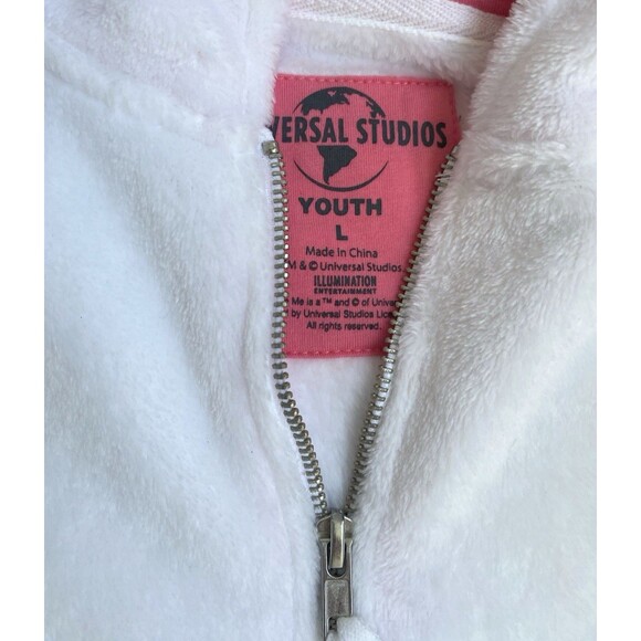 Despicable Me Minion Hoodie -Universal Studios - Fluffy Unicorn YOUTH SZ LARGE - Picture 5 of 7